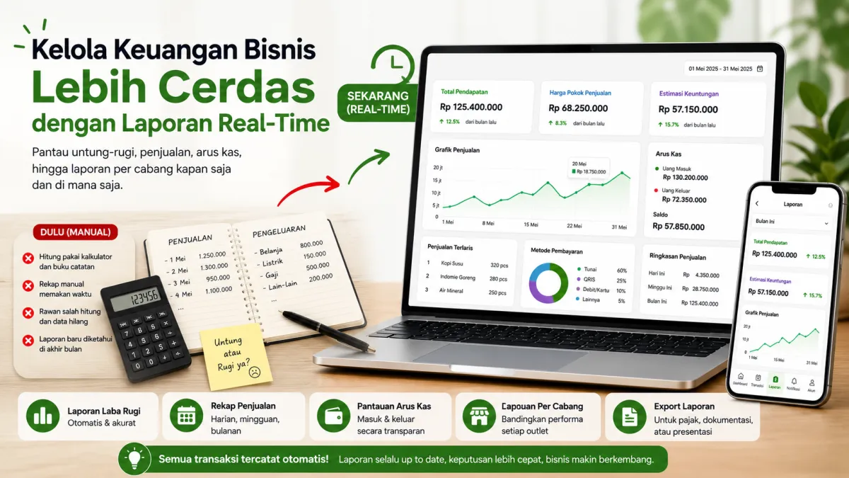 Laporan Keuangan Real-Time: Cara Cerdas Pantau Untung-Rugi Toko Tanpa Ribet Hitung Manual